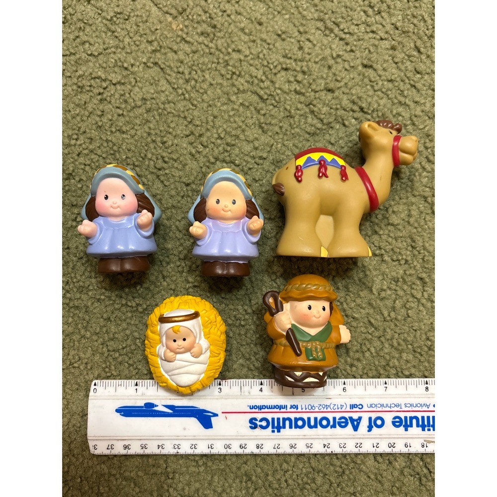 Fisher Price Little People Nativity Figures Lot Baby Jesus Shepherd Camel Maryx2